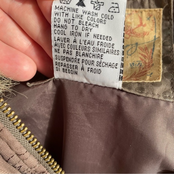 Y2K Billabong women’s fall / winter coat chocolate quilted faux fur collar - Picture 11 of 11